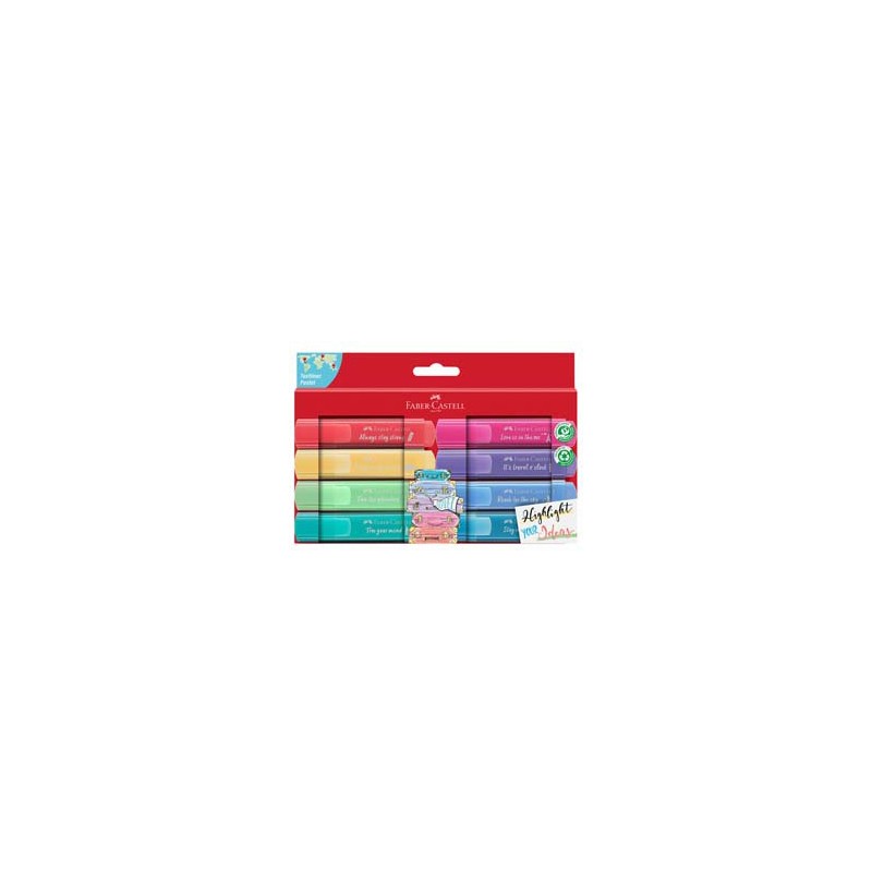 Astuccio 8 evidenziatori Textliner 46 in colori assortiti pastel Faber Castell