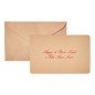 Biglietto Natale semplice c/busta e stampa in oro 9x14cm avana Sadoch