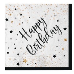 20 tovaglioli in carta 33x33cm Happy Birthday Big Party