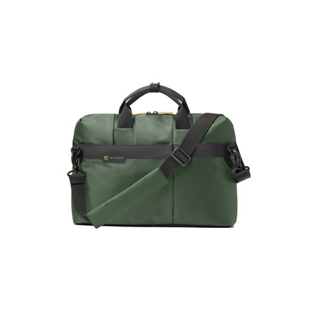 Borsa Office Bag Job slim dim.43x33x10cm tessuto tecnico verde INTEMPO