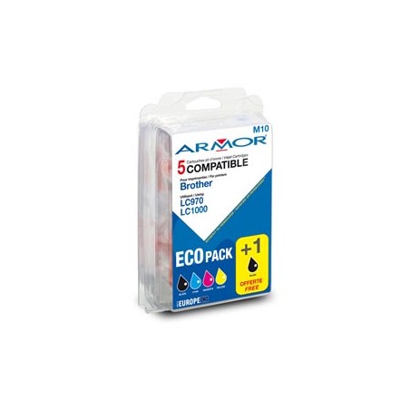 Armor Conf. Multipla 5 Cartucce LC 970/LC 1000 PER C/BROTHER (2BK 1C/M/Y)