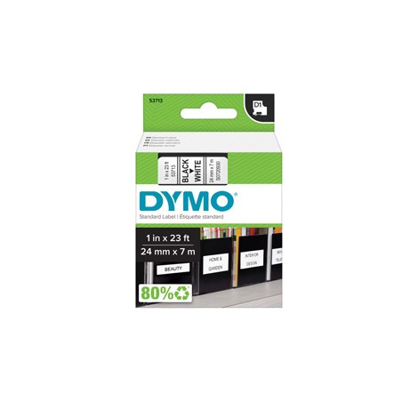 NASTRO DYMO TIPO D1 (24MMX7MT) NERO/BIANCO 537130