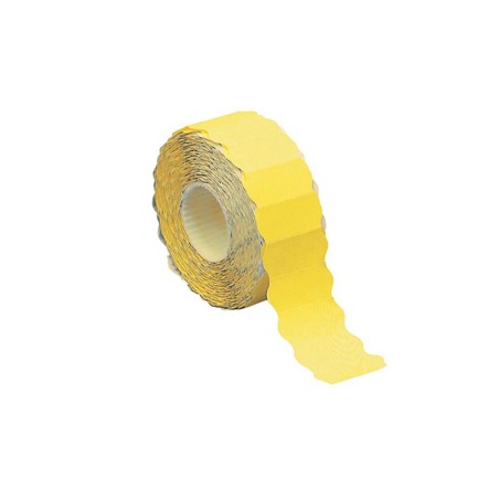 Rotolo 1500 etichette 26x12mm giallo fluo permanenti a onda Markin