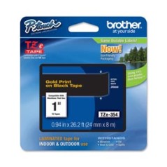 NASTRO LAMINATO BROTHER TZE-354 24MMx8MT ORO/NERO