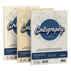 Carta CALLIGRAPHY PERGAMENA 90gr A4 50fg nocciola 04 FAVINI