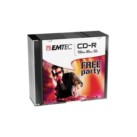 CD-R EMTEC 80MIN/700MB 52X SLIM CASE (kit 10pz)