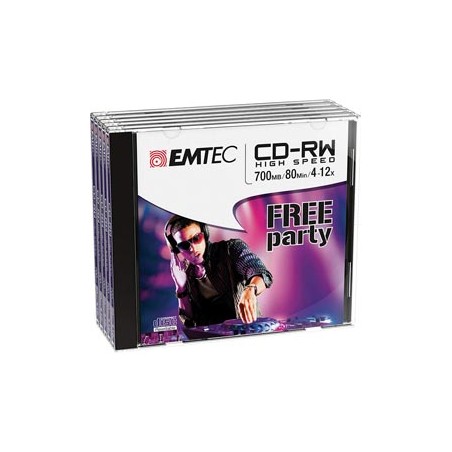 CD-RW EMTEC RW 80MIN/700MB 4-12x JEWEL CASE (kit 5pz)