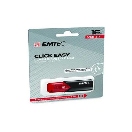 Emtec Memoria USB B110 USB3.2 Clickeasy 16GB rossa