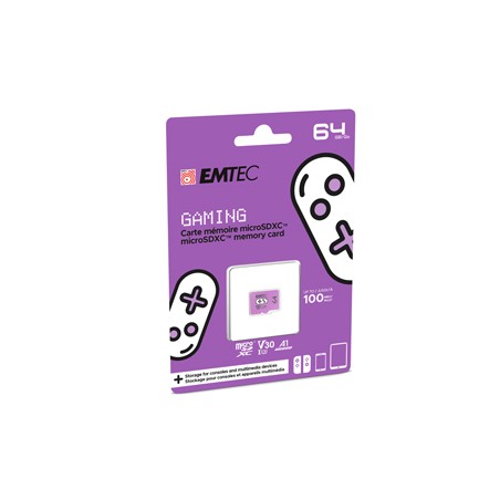 Emtec mSD 64GB UHS-I U3 V30 A1 Gaming Viola