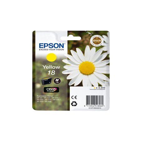 CARTUCCIA GIALLO EPSON CLARIA HOME SERIE 18/MARGHERITA IN CONF. BLISTER RS