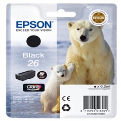 CARTUCCIA NERO EPSON CLARIA PREMIUM SERIE 26/ORSO POLARE IN BLISTER RS