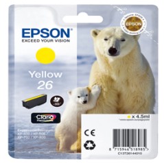 CARTUCCIA GIALLO EPSON CLARIA PREMIUM SERIE 26/ORSO POLARE IN BLISTER RS