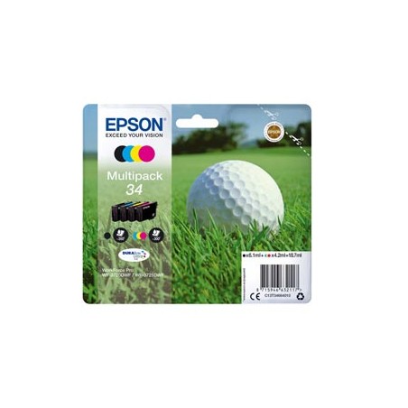 CONF. 4 CARTUCCE INK MULTIPACK 1 PER COLORE 34 PALLINA DA GOLF