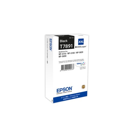 TANICA INCHIOSTRO A PIGMENTI NERO EPSON DURABRITE ULTRA SERIE T789 XXL