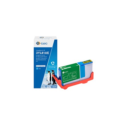 Cartuccia ink compatibile GG Ciano per HP OfficeJet 8012/8014/8015/8017