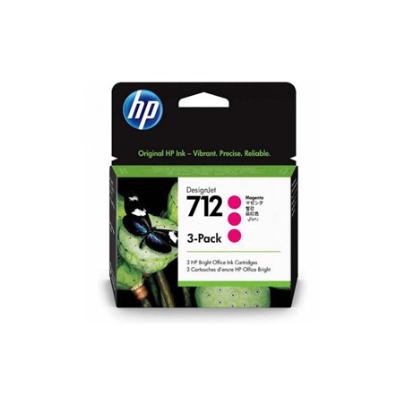 Confezione da 3 cartucce HP di inchiostro magenta DesignJet HP 712 da 29 ml