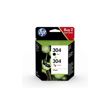 CONFEZIONE HP 304 CARTUCCIA COMBO 2-PACK NERO E COLORE