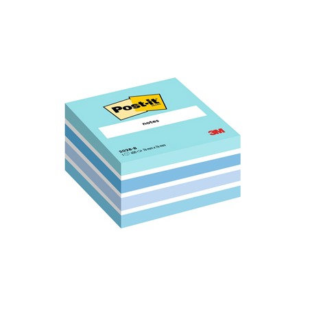 BLOCCO CUBO 450foglietti Post-itÂ® 76x76mm 2028-B PASTELLO BLU