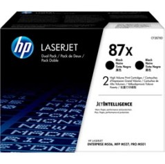 CONFEZIONE DA 2 CARTUCCE TONER NERO ALTA CAPACITA' HP87X