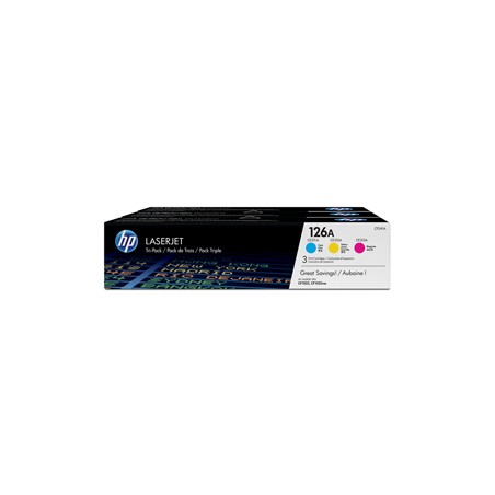 HP126A COLOR TRI-PACK LASERJET TONER CARTRIDGE