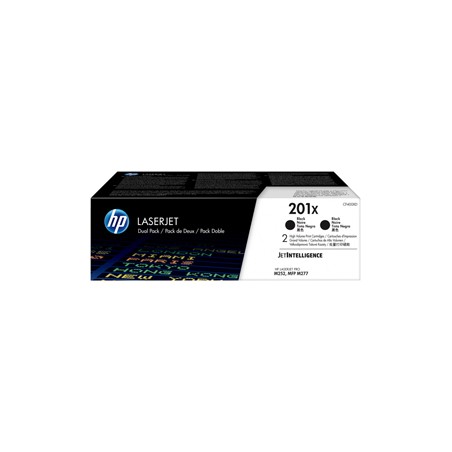 CONFEZIONE DA 2 CARTUCCE TONER NERO ALTA CAPACITA' HP201X