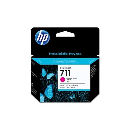 SCATOLA 3 CARTUCCE D'INCHIOSTRO HP 711DA 29 ML MAGENTA