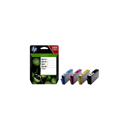 HP 364 CMYK INK CARTRIDGE COMBO 4-Pack