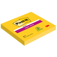 BLOCCO 90foglietti Post-itÂ® Super Sticky 654-S 76x76mm GIALLO ORO