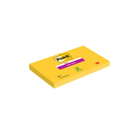 BLOCCO 90foglietti Post-itÂ® Super Sticky 655-S 76x127mm GIALLO ORO