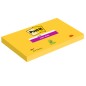 BLOCCO 90foglietti Post-itÂ® Super Sticky 655-S 76x127mm GIALLO ORO