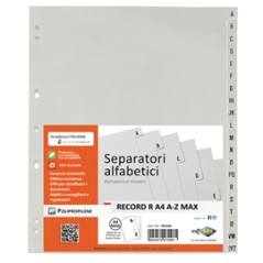 SEPARATORE ALFABETICO A-Z 21X29,7 RECORD RA4A-Z SEI ROTA