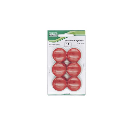 BLISTER 12 MAGNETI MR-30 ROSSO DIAM.30MM