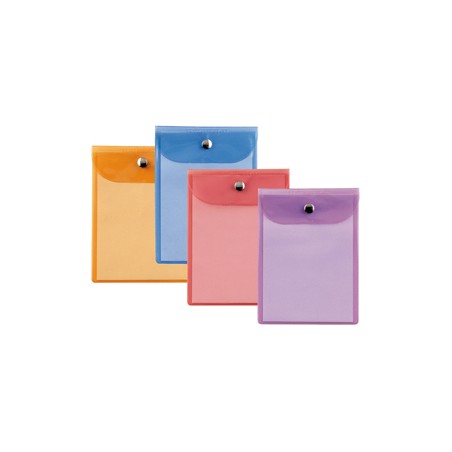 BUSTA CON BOTTONE PRESS 2 COLOR 9,5X12CM - ASSORTITE