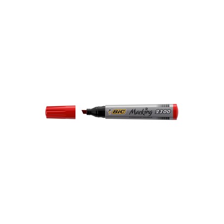 SCATOLA 12 MARCATORI 2300 ROSSO P.SCALPELLO PERMANENTE BIC