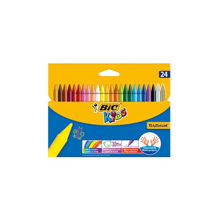 ASTUCCIO 24 PASTELLI KIDS PLASTIDECOR BIC