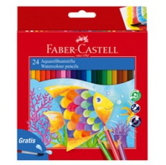 ASTUCCIO 24 PASTELLI COLORATI ACQUERELLABILI RED RANGE FABER CASTELL