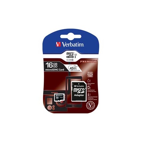 MICRO SD CARD 16GB HC CLASSE 10 FINO A 45MB/S