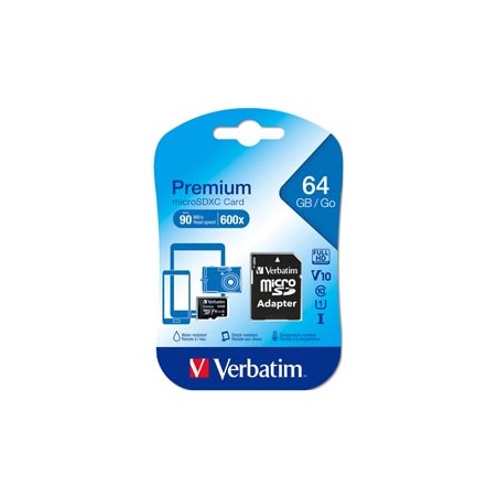 MICRO SD CARD 64GB HC CLASSE 10 FINO A 45MB/S