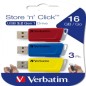 Verbatim USB 3.2 Gen 1Drive 3x16GB Rosso/Blu/Giallo