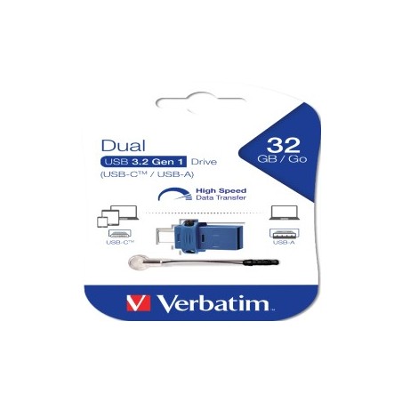 Verbatim USB Drive 3.0 Store Â´NÂ´ GO Dual Drive 3.0 / USB C 32GB