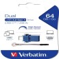 Verbatim USB Drive 3.0 Store Â´NÂ´ GO Dual Drive 3.0 / USB C 64GB