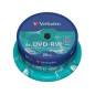 CONFEZIONE DA 25 DVD-RW SPINDLE 4X 4.7GB SUPERF.MATT SILVER SERIGRAFATA