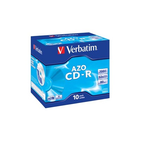 SCATOLA 10 CD-R DATALIFEPLUS JEWEL CASE 1X-52X 700MB SERIGRAFATA CRYSTAL