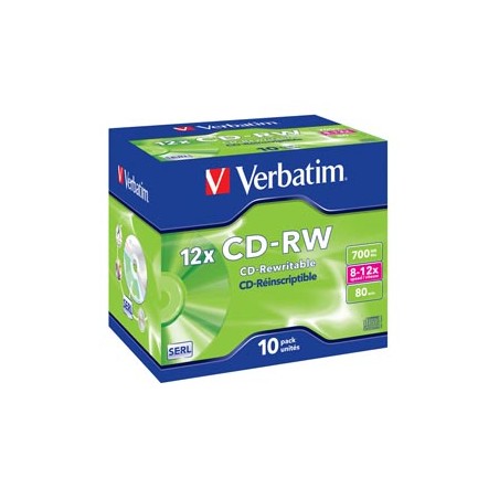 SCATOLA 10 CD-RW DATALIFEPLUS 8X-10X 700MB SERIGRAFATO