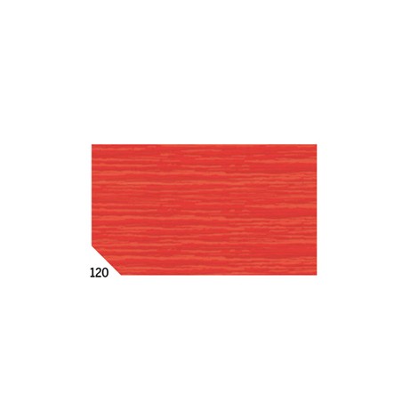 10RT CARTA CRESPA ROSSO 120 (50X250CM) 48gr/mÂ² Rex Sadoch