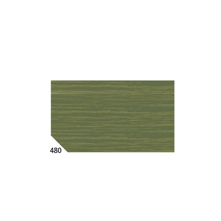 10RT CARTA CRESPA VERDE OLIVA 480 (50X250CM) 48gr/mÂ² Rex Sadoch