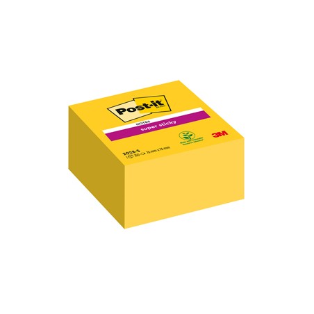 BLOCCO 350foglietti Post-itÂ® Super Sticky 2028-S 76x76mm GIALLO ORO