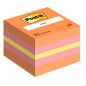 BLOCCO MINICUBO 400foglietti Post-itÂ® 51x51mm 2051-P MELONE/ROSA GUAVA