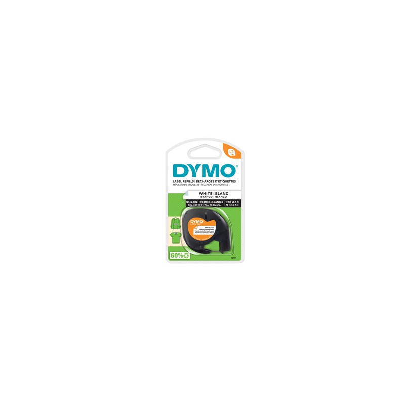 NASTRO DYMO LETRATAG 12MMX2M BIANCO DA STIRARE