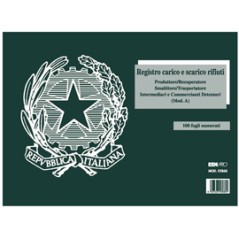 REGISTRO CARICO/SCARICO RIFIUTI DETENTORI MOD.A 22,5X29,7 100PAG. E2868